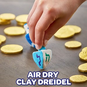 Give it a spin! See how to make a dreidel out of Air Dry Clay, then celebrate with this DIY Hanukkah craft for kids. | Crayola