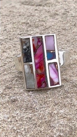 Handmade inlay jewelry In Sterling Silver