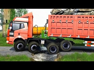 Amazing !! Trucks vs Dangerous Roads | #spintires #mudrunner American Wilds Part-1