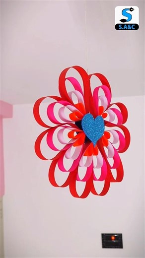 Craft Paper Ceiling Hanging #diy #homemadepapercraft #craft #youtubeshorts