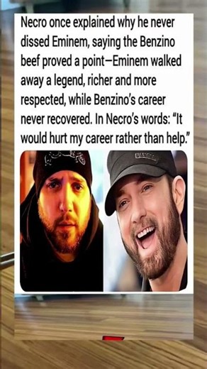 Necro Explains Why He Never Disrespected Eminem#shorts #rap #hiphop