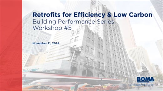 Building Performance Series Workshop #5: Retrofits for efficiency & low carbon