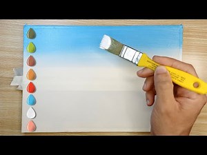 A Beautiful Day at the Beach / Acrylic Painting For Beginners