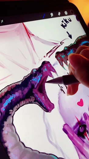 Purpl Snakes 🐍💜 #ipadpro #digitalstudy #grayscalecoloring #digitalartist #procreate #procreateart #portraitdrawing #digitalillustration