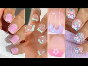 EASY FLOWER NAILS TUTORIAL | how to do flower nails, beginner friendly, nails at home, spring nails
