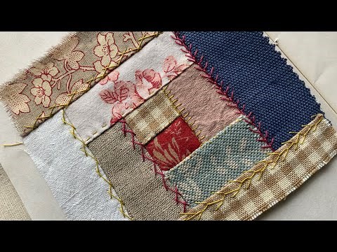 Happy scrappy easy peasy log cabin #slowstitch #patchwork #tutorial