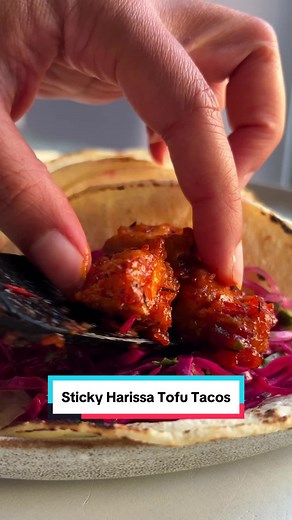 Sticky Harissa Tofu Tacos Recipe | Plant-Based Tofu Recipe
