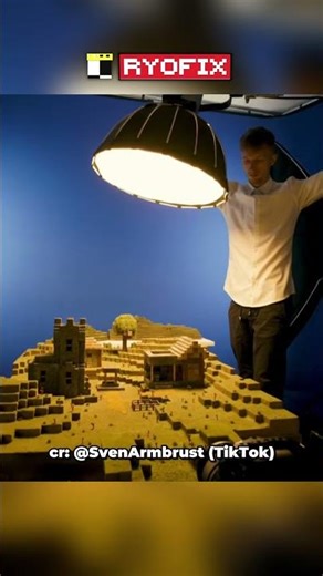 Miniatur Keren : 1 Desa Minecraft Full Dengan detail yang MENARIK⚡ #minecraft #shorts
