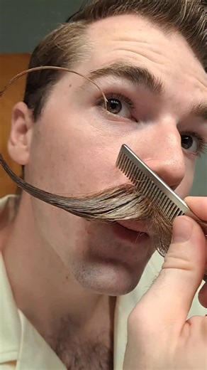 Hunter Kelly on Instagram: "Feeling Glamorous today! There is so much hair to play around and style. I honestly get overwhelmed every time I style it up @deathgripwax 20% code: HUNTER20 @beardsyyc 30% code: HUNTER30 @tapwaxandgo 20% code: HUNTER20 @educatedbeards 20% code: HUNTER @copperjohnsbeard 15% code: HUNTER @sterkur_strength 10% code: stache10 @morganspomadeofficial 10% code: HK10 #mustachesofinstagram #mustachecurls #mustachwax #handlebarmustache #handlebar #mustache #mustachepower #faci