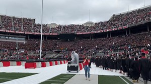 A sea of graduates and their loved ones ready for commencement ✨❤️🎓 | Ohio State Alumni