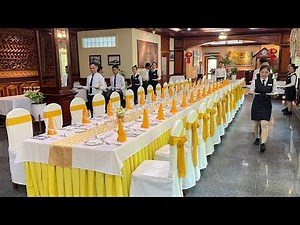 VIP tables setup and training above how to serve vip guests 🍴🍴