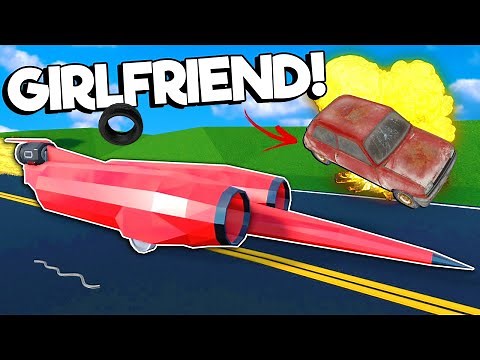 I Bought the FASTEST ROCKET Car & Crashed it into my Girlfriend! (Roblox Car Crushers 2)