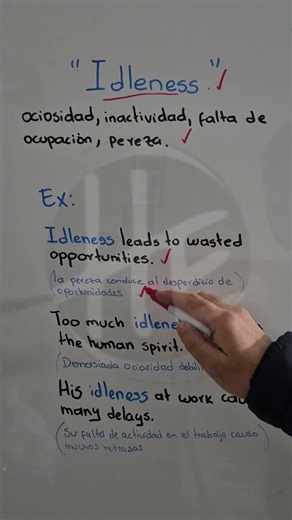 What does idleness mean and how is it used in real English sentences? #EnglishVocabulary