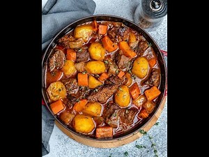Preparing beef using stewing method