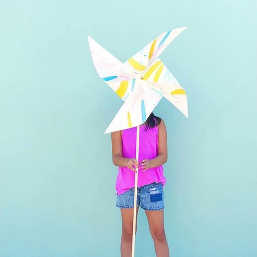 How to Make Giant Painted Pinwheels
