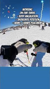 Ski carving practice with mates: angulation, shoulders, arms, hands