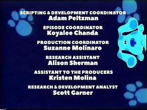 Blue’s Clues 1999 UK Blue’s Sad Day End Credits