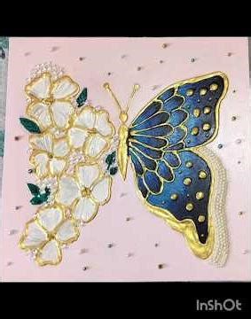 Butterfly texture paste art #diy