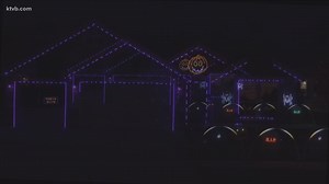 Halloween light shows illuminate the Treasure Valley