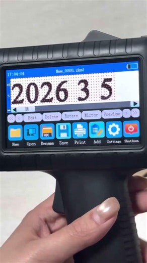 Handheld Date Coder Demo – Printing on a Wooden Photo Frame