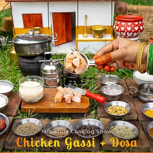🔥Kori Gassi With Neer Dosa 😍In Miniature 🍗 | Miniature Cooking Show