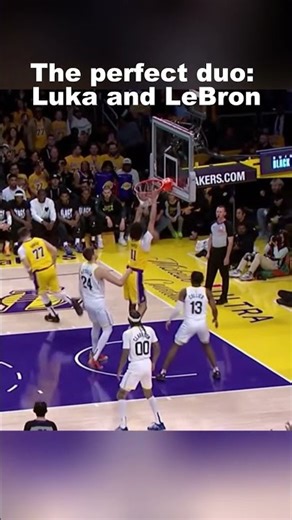 LeBron and Luka have great chemistry and form a perfect, dynamic duo! 😮‍💨 #NBA #Basketball