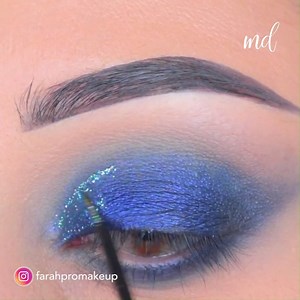 494K views · 10K reactions | Blue is for those who dare to try a bold look! By: @farahpromakeup | MetDaan Makeup | Facebook