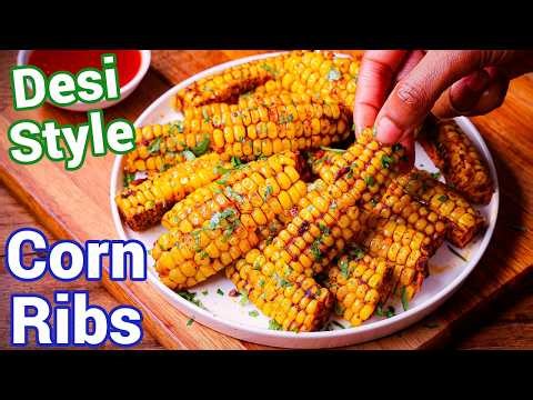 Desi Style Corn Ribs 🌽🔥 - Best Tea Time Snack Ever | Crispy Masala Sweet Corn Snack