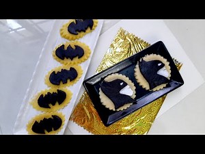 How to make batman logo cookies | by sweet and Savory kitchenette #batmancookies #YouTubeVideo