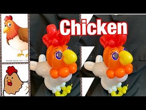 Chicken balloon tutorial. How to make a chicken. Gallina tutorial de globoflexia.