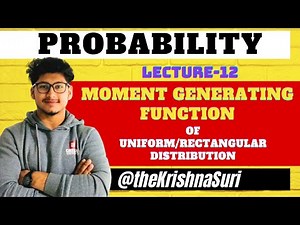 Moment generating function of Uniform distribution | Rectangular distribution | mgf #tks