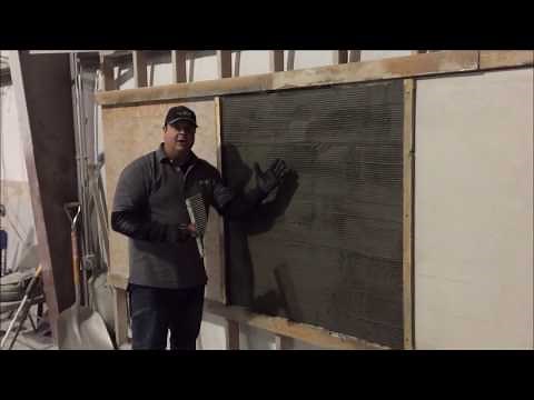 How to Do Vertical Stamped & Carved Concrete Overlay STEP 2 of 5