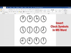 How to Insert Clock Symbols in MS Word