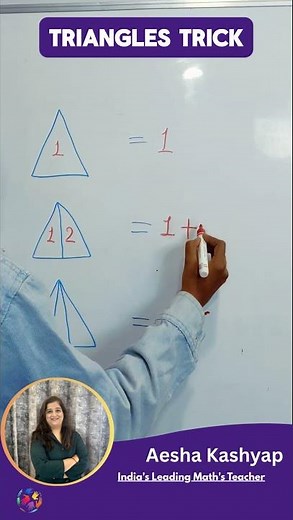 🔥Learn to count Number of triangles 👍 #kidslearning #mathhacks #triangles