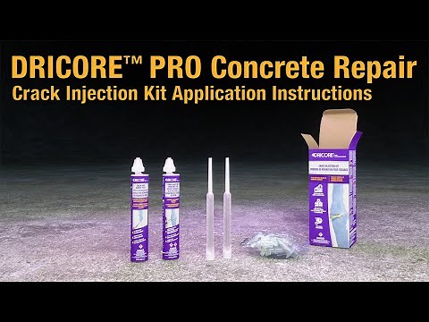 DRICORE PRO Concrete Repair Crack Injection Kit Application Instructions (Single-Tubes)