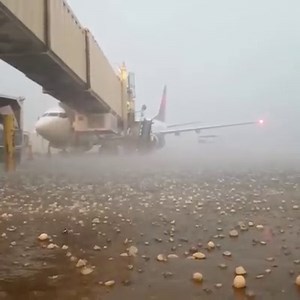 204K views · 1.3K reactions | Check out the golf ball-size hail that fell at Kansas City International Airport this morning. (Credit: C.T. Thongklin) | KCTV5 News Kansas City | Facebook