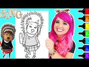 Coloring Ash from Sing Coloring Page | Ohuhu Paint Markers