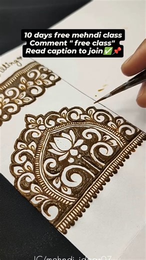 Henna educator⚡ on Instagram: "👉Follow & Comment "free class" 👉Tag your 3 friends 👉 Share it on your story 💚 This free class only for my followers 10 days free Class start from 25dec Msg on WhatsApp to join free class group 7887226403✅ Follow for more💫#mehnditutorials #mehndiarts #freeclasses"