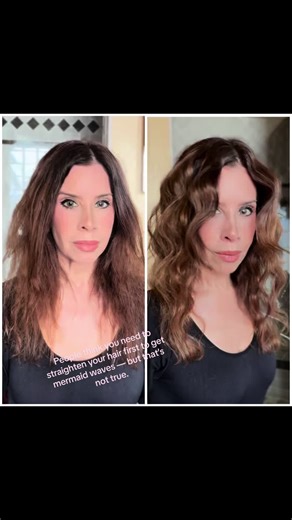 People think you need to straighten your hair first to get mermaid waves — but that’s not true. This is my natural frizzy hair on one side and the finished result on the other using the WavyTalk Power Wave.@wavytalkofficial #mermaidhair #valentinesday #wavytalk The WavyTalk Power Wave features a built-in beep alert with multiple timing options, so you know exactly when to release each section. It beeps at 4, 6, and 8 second intervals, helping prevent over-heating while keeping waves consistent f