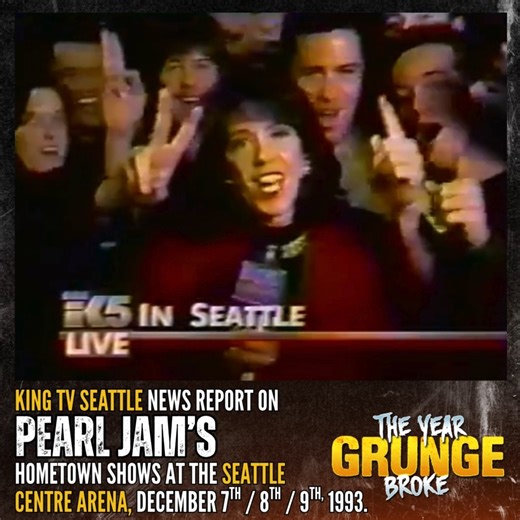 KING TV Seattle news report on PEARL JAM's hometown shows December 7th, 8th, and 9th, 1993. | The YEAR Grunge BROKE