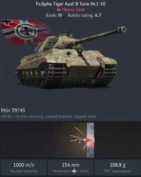 War Thunder | Tiger II (Nr.1-50) | #Shorts