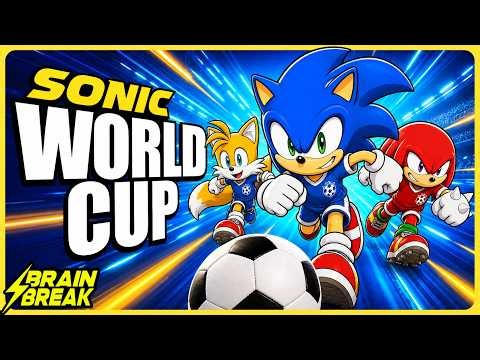 Sonic the Hedgehog World Cup ⚡️ Soccer Brain Break for Kids ⚡️ Interactive Warm Up ⚡️ Coach W