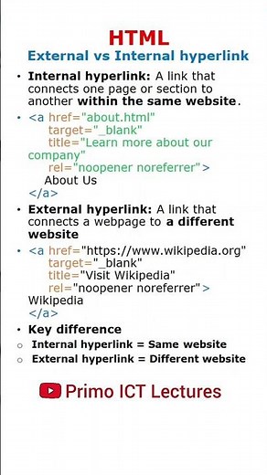 What is the Difference Between External and Internal Hyperlink?