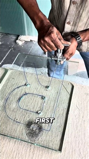 How to Cut Glass Into Shapes That LookImpossible @Milan_glass_gallery #diy #construction #handyman