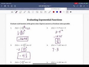 Evaluating Exponential Functions