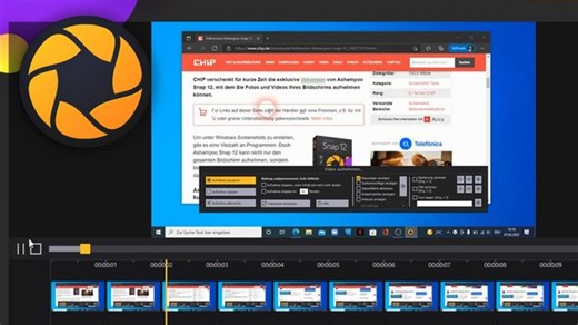 Screenshots und Bildschirmaufnahmen mit Ashampoo Snap 12