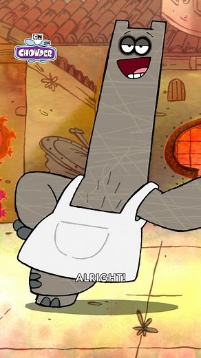 Cartoon Network on Instagram: "Shnitzel saying anything but Rada Rada: blessed or cursed? 🤔 #CartoonNetwork #Chowder #Shnitzel #Blursed #radaradarada"