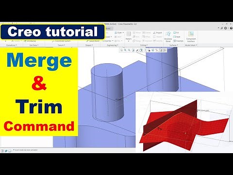Creo tutorial | Merge and Trim command explained in detail #mechanicaldesignadda