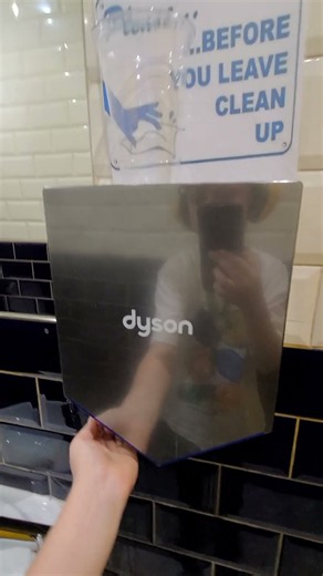 dyson airblade v hand dryer at creams Cafe gateway retell park london