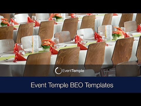 Banquet Event Order Templates